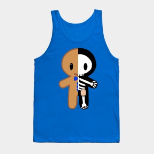 Gingerbread Man Skeleton with Ostomy (Blue) Tank Top